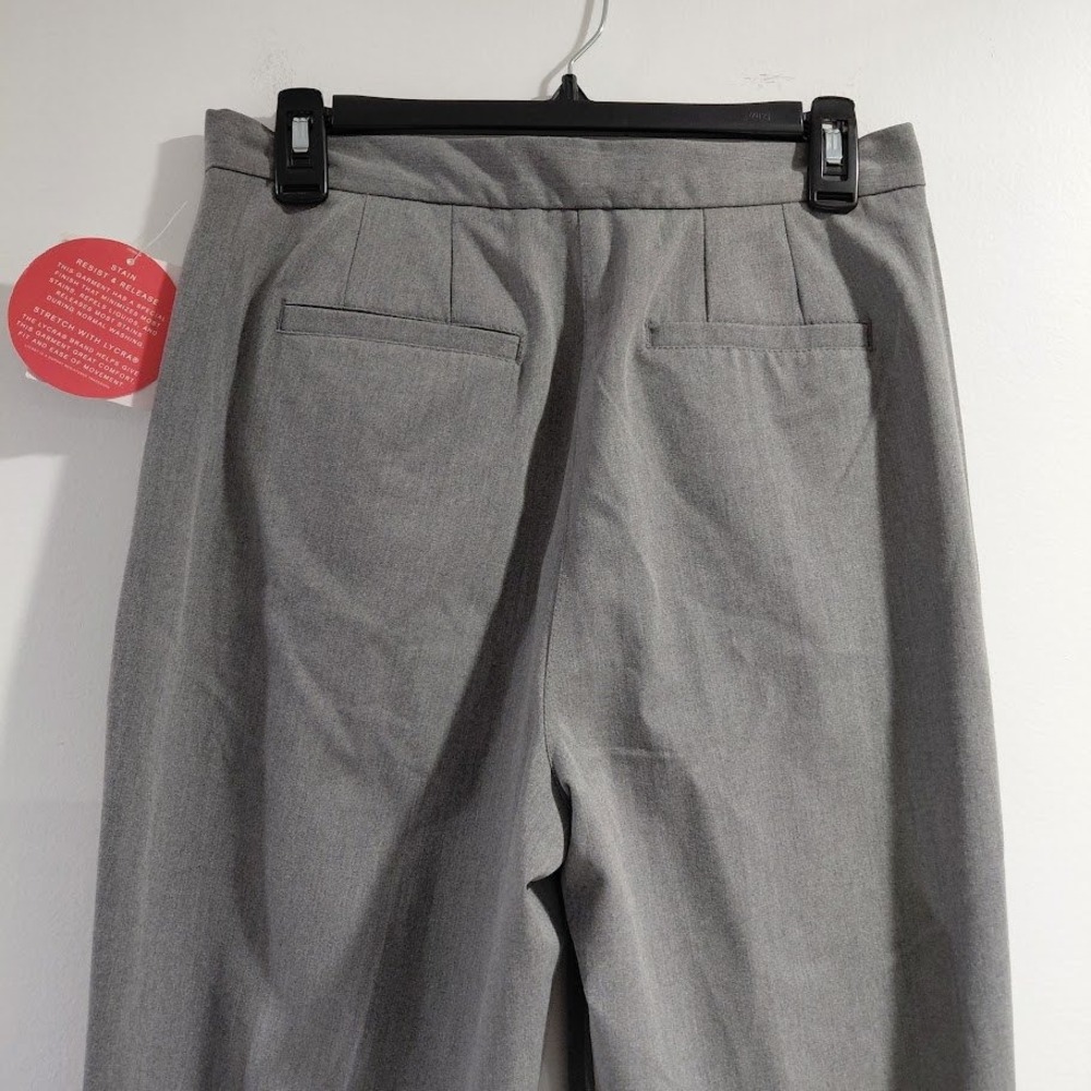 Liz Claiborne Kylie Gray Pleated High Rise Straight Leg Dress Pants Womens 6 NEW - Picture 11 of 14